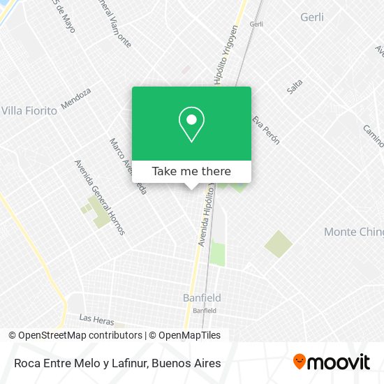 Roca Entre Melo y Lafinur map