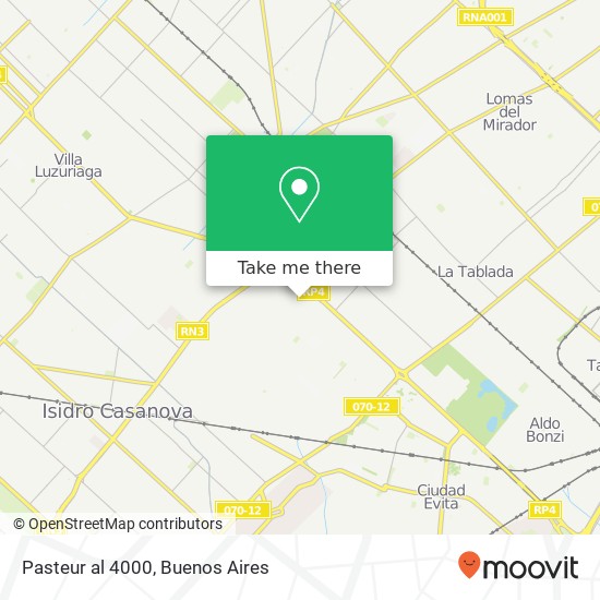 Pasteur al 4000 map