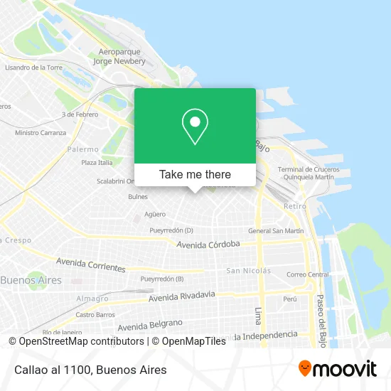 Mapa de Callao al 1100