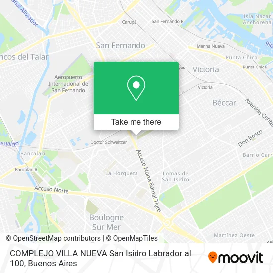 COMPLEJO VILLA NUEVA   San Isidro Labrador al 100 map