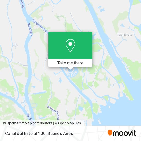 Mapa de Canal del Este al 100