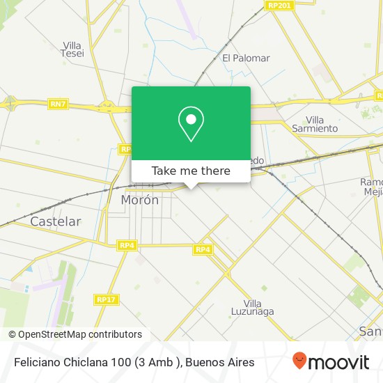 Feliciano Chiclana 100 (3 Amb ) map