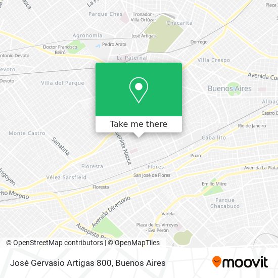 José Gervasio Artigas 800 map