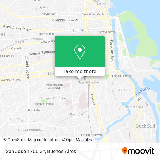 Mapa de San Jose 1700  3º