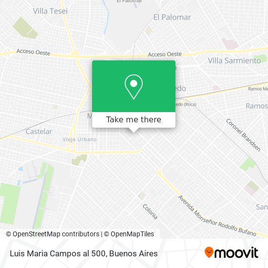 Luis Maria Campos al 500 map