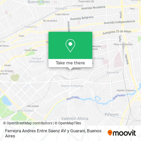 Ferreyra  Andres Entre Saenz  AV  y Guarani map