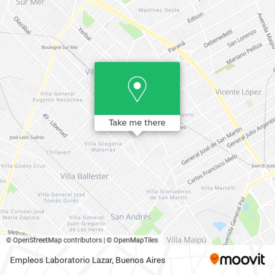 Empleos Laboratorio Lazar map