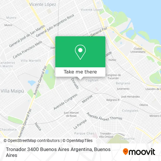 Mapa de Tronador 3400  Buenos Aires  Argentina