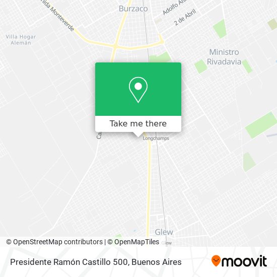 Presidente Ramón Castillo 500 map