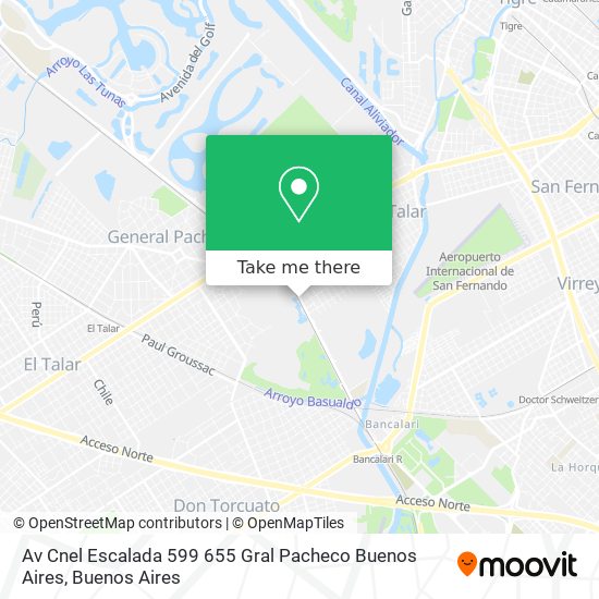 Av  Cnel  Escalada 599 655  Gral  Pacheco  Buenos Aires map