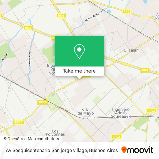 Av  Sesquicentenario San jorge village map