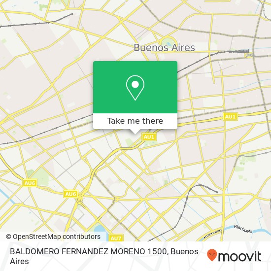 Mapa de BALDOMERO FERNANDEZ MORENO 1500