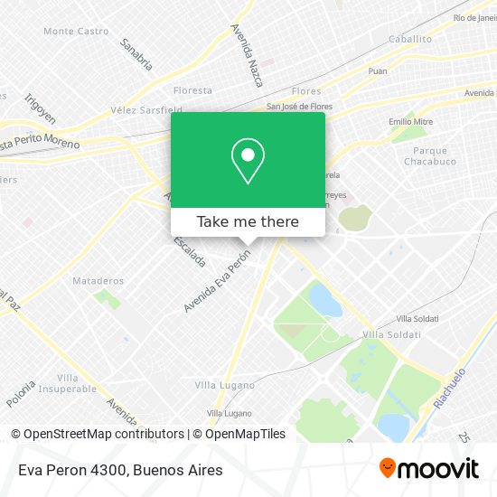 Eva Peron 4300 map