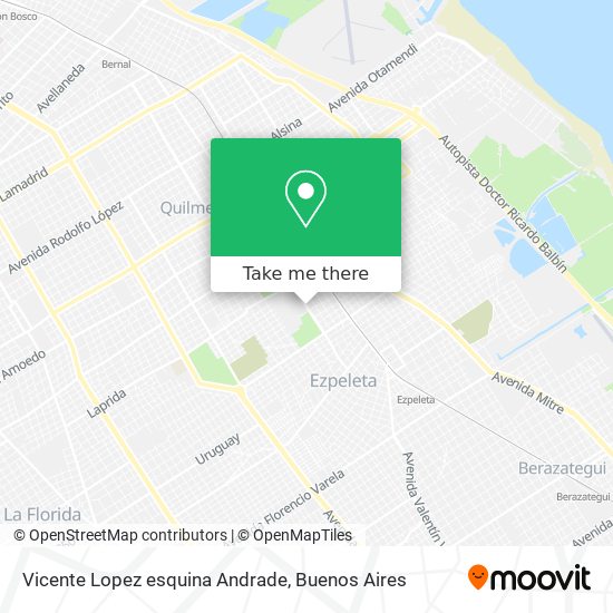 Vicente Lopez esquina Andrade map