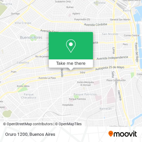 Oruro 1200 map