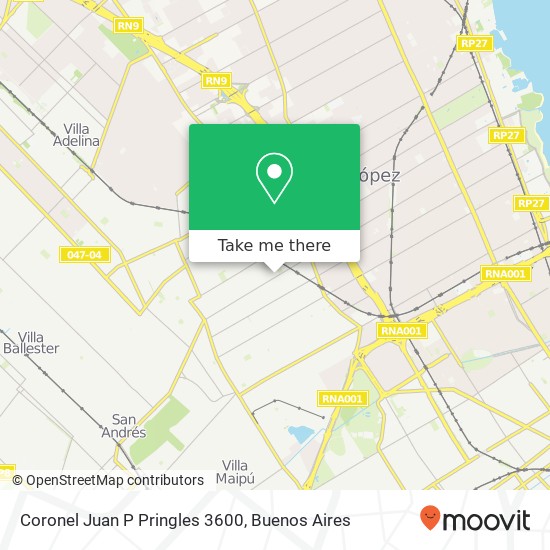 Mapa de Coronel Juan P Pringles 3600