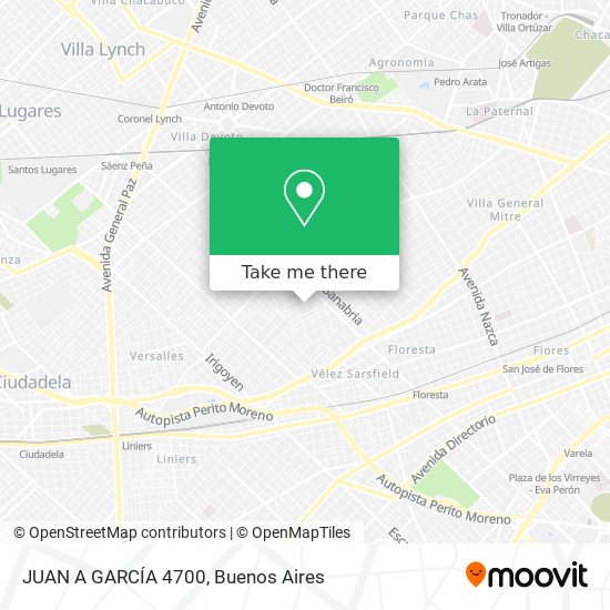 JUAN A GARCÍA 4700 map