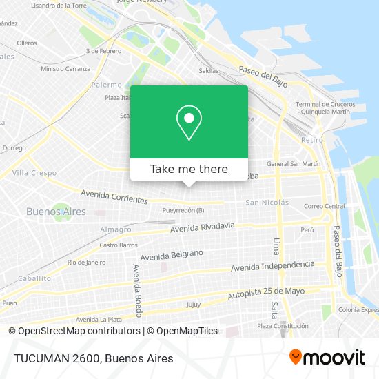 TUCUMAN 2600 map