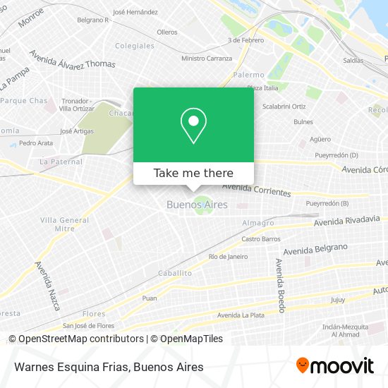 Warnes  Esquina Frias map