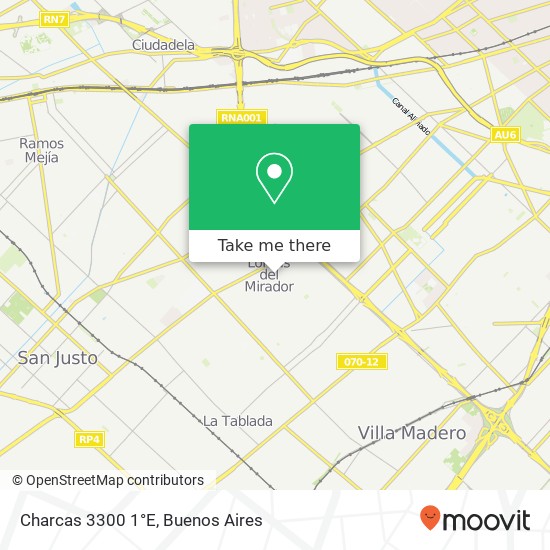 Charcas 3300 1°E map