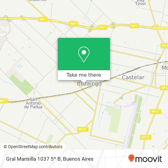 Gral  Mansilla 1037 5º B map