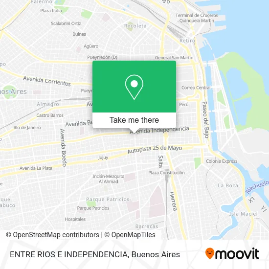 Mapa de ENTRE RIOS E INDEPENDENCIA