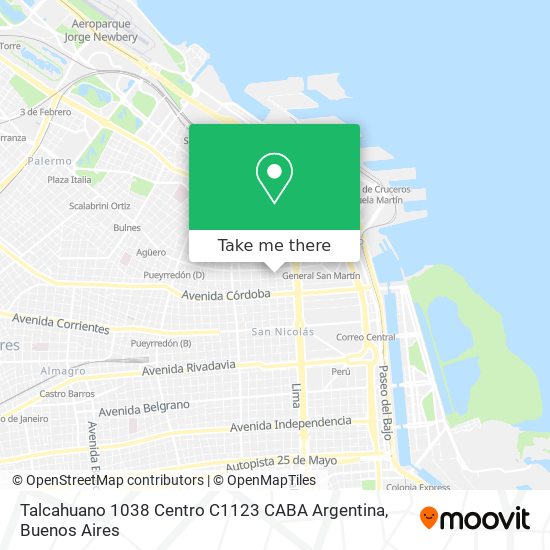 Mapa de Talcahuano 1038  Centro  C1123 CABA  Argentina