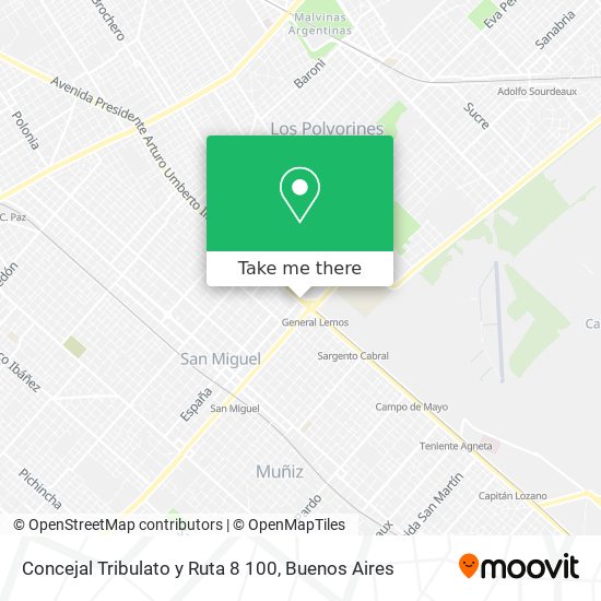Concejal Tribulato y Ruta 8 100 map