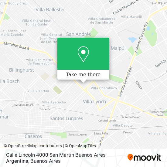 Calle Lincoln 4000  San Martin  Buenos Aires  Argentina map