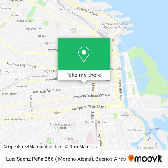 Luis Saenz Peña 286 ( Moreno   Alsina) map