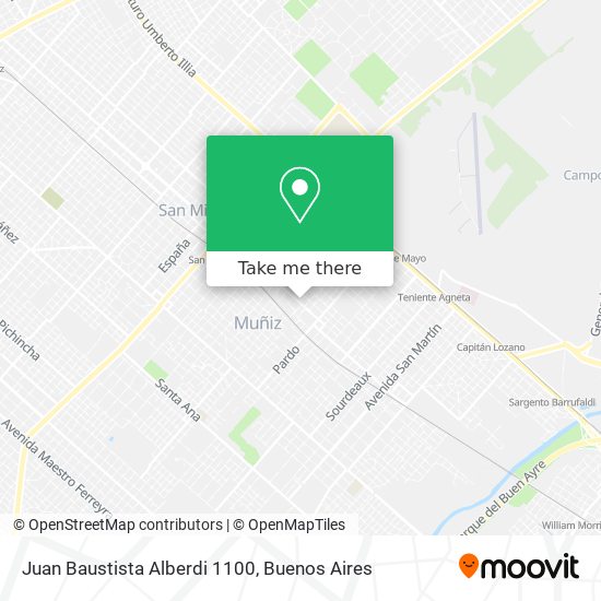 Juan Baustista Alberdi 1100 map