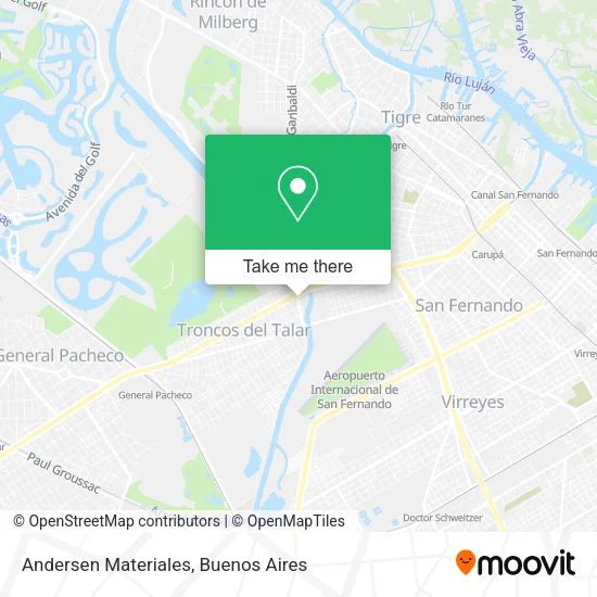 Andersen Materiales map