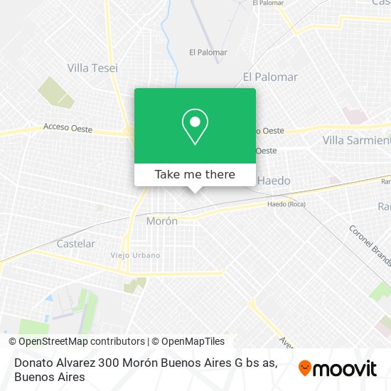 Mapa de Donato Alvarez 300  Morón  Buenos Aires  G bs  as