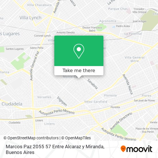 Marcos Paz 2055 57 Entre Alcaraz y Miranda map