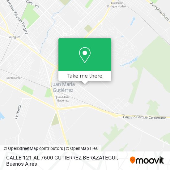 Mapa de CALLE 121 AL 7600 GUTIERREZ BERAZATEGUI