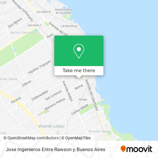 Mapa de Jose Ingenieros Entre Rawson y