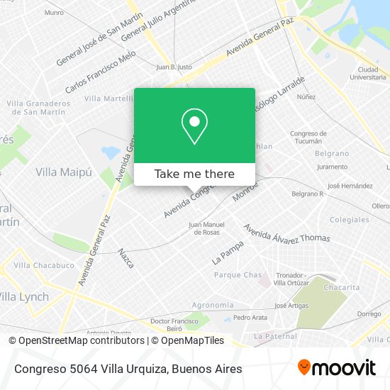 Congreso 5064  Villa Urquiza map