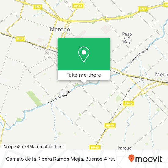 Mapa de Camino de la Ribera   Ramos Mejía