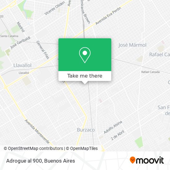 Mapa de Adrogue al 900