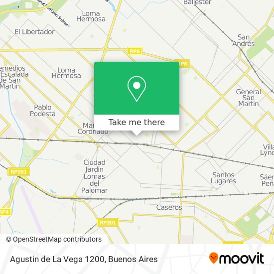 Agustin de La Vega 1200 map