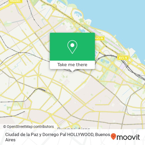 Mapa de Ciudad de la Paz  y Dorrego  Pal   HOLLYWOOD