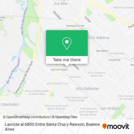Lacroze al 6800 Entre Santa Cruz y Rawson map