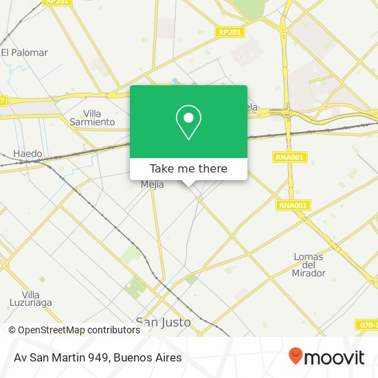 Av  San Martin 949 map