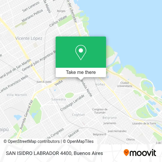 SAN ISIDRO LABRADOR 4400 map