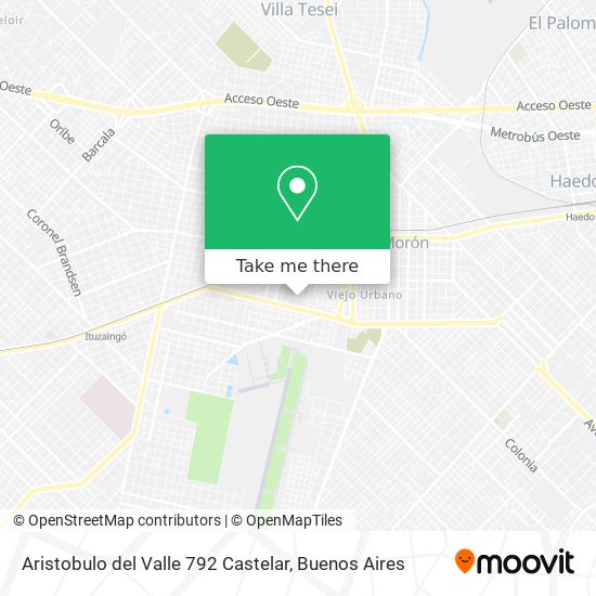 Aristobulo del Valle 792   Castelar map