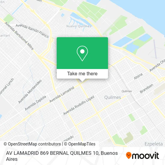 AV  LAMADRID 869 BERNAL QUILMES 10 map
