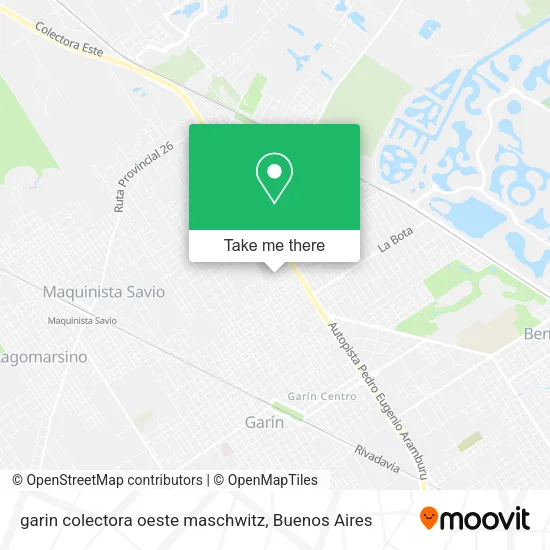 Mapa de garin colectora oeste maschwitz