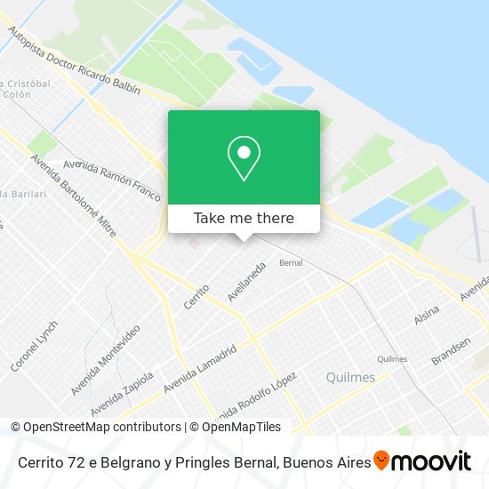 Mapa de Cerrito 72 e Belgrano y Pringles  Bernal