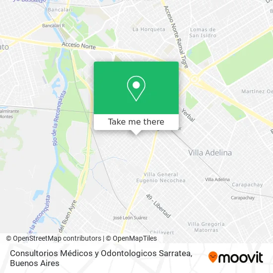 Mapa de Consultorios Médicos y Odontologicos Sarratea