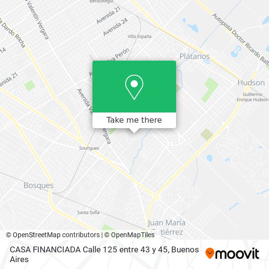 CASA FINANCIADA Calle 125 entre 43 y 45 map
